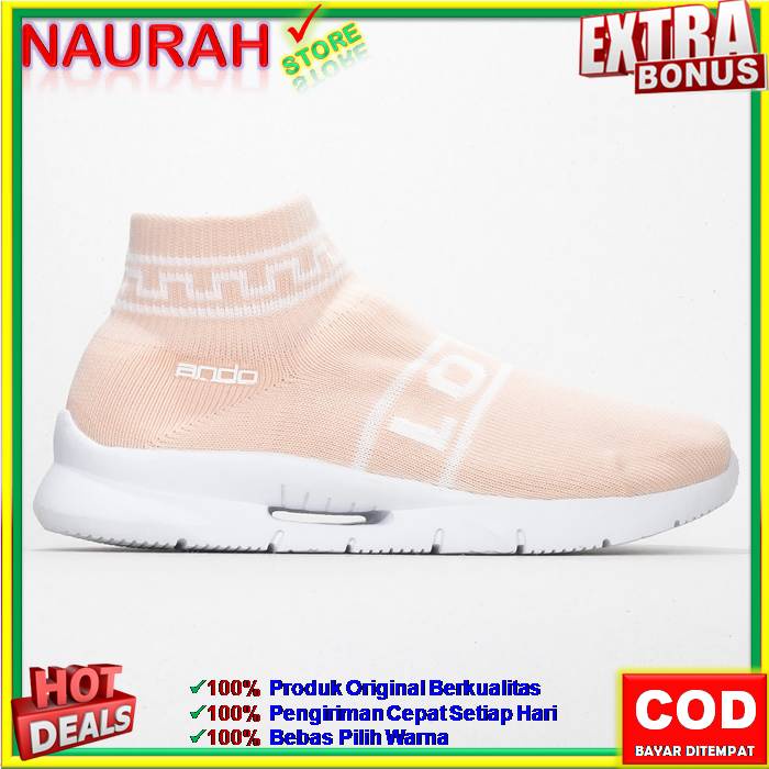 SEPATU LEMBUT ANDO SIERA &amp; COLBY SNEAKER NYAMAN LENTUR BAHAN KAIN SOFT