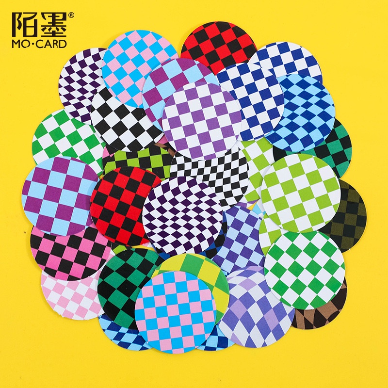 [kstuffind] 46 pcs Sticker Kotak Gradasi Aesthetic self adhesive arts Dekorasi Photocard Lucu Warna Warni Gradation Scrapbook hias kotak checkerboard DIY Aesthetic Toplader Decoration Journal Jurnal Stiker PC Koleksi Murah Gemas Deco