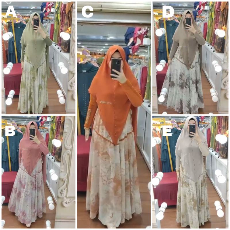 HUMAIRA SYARI BY ARSYAKAYLA GAMIS SYARI TERBARU SET SYARI ORIGINAL BAJU SYARI CERUTY