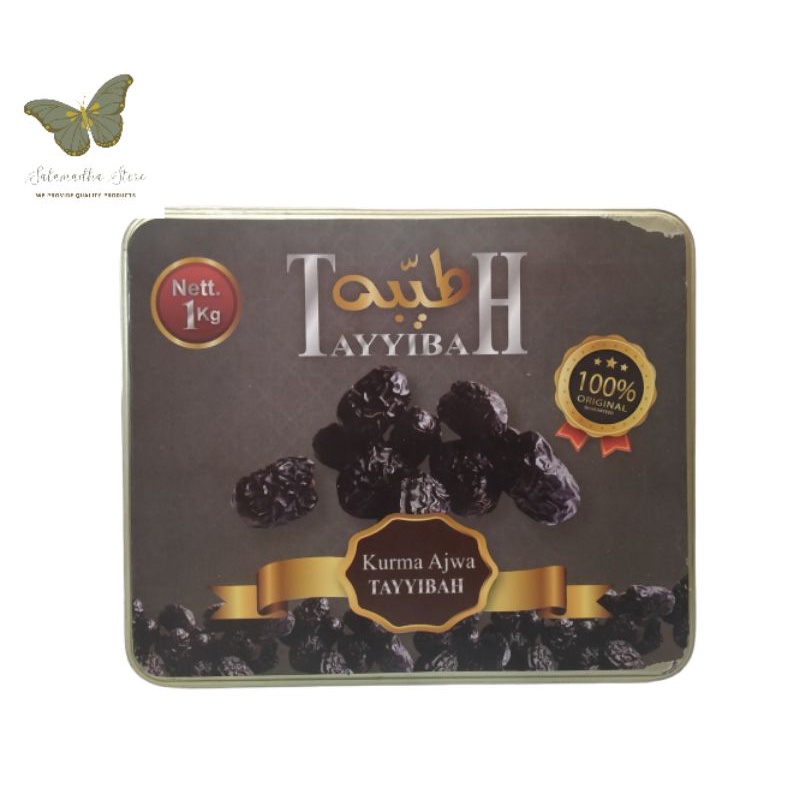 

Kurma Ajwa Tayyibah 1kg 500gr / Kurma Nabi / Kurma Rasul Berkemasan Kaleng