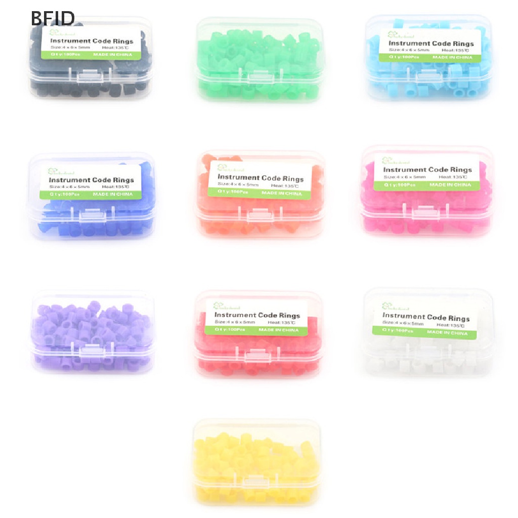 [BFID] 100pcs Cincin Kode Warna Instrumen Silikon Tipe Kecil Pilihan Warna [ID]