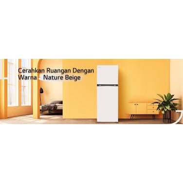 LG KULKAS 2 PINTU GNB 312 PQ GB GM GP PUTIH / PINK /  MINT Kapasitas 340 liter