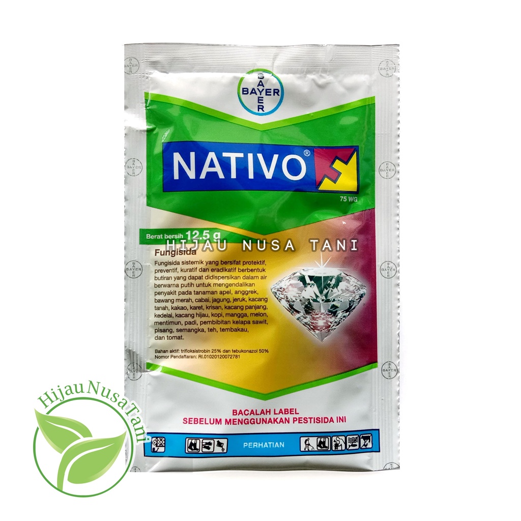 Fungisida NATIVO 75WG 12,5 Gram Bayer - Pestisida Anti Jamur Tanaman 75 WG 12,5 kemasan kecil penyak