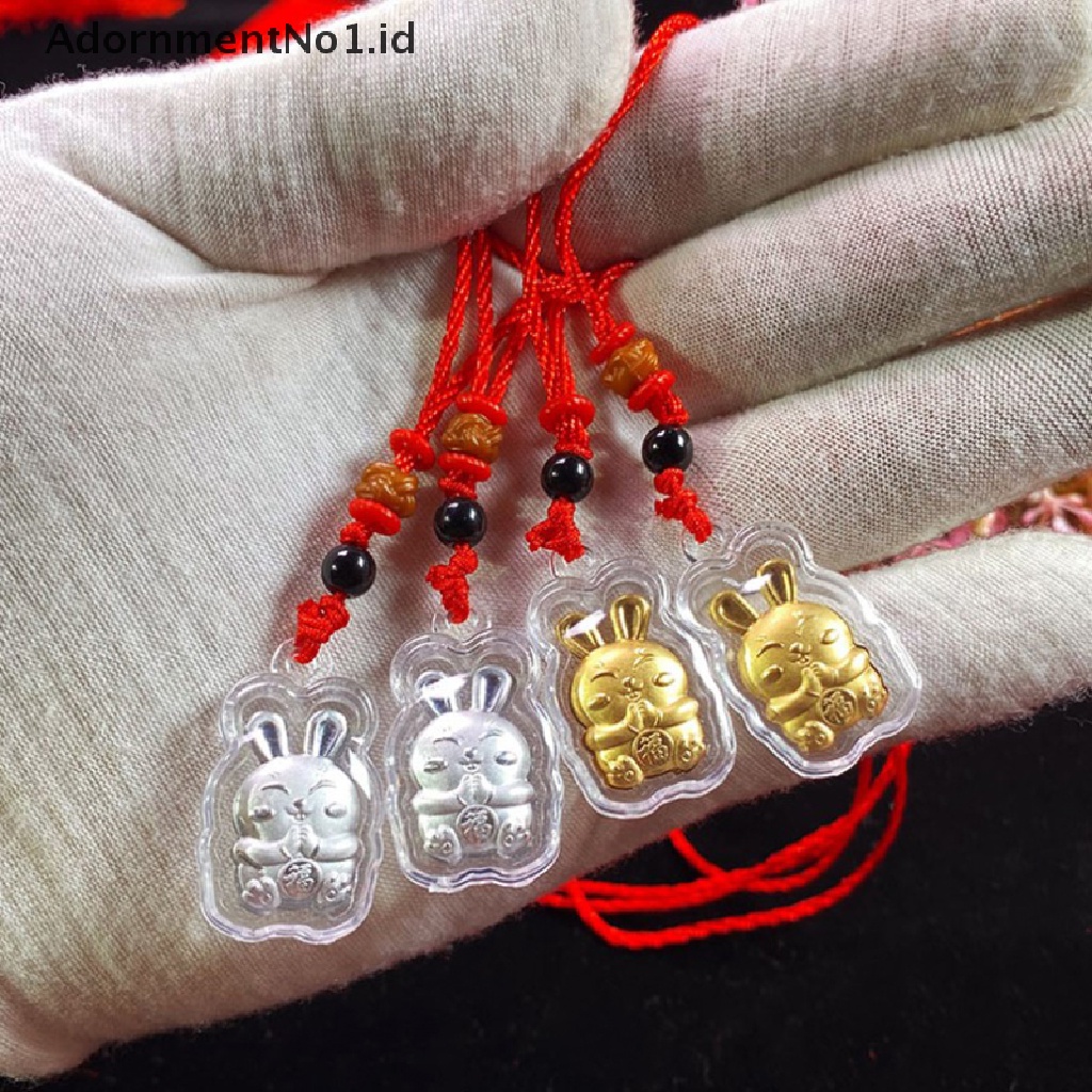 [AdornmentNo1] 2023tahun Kelinci Chinese Commemorative Souvenir Hadiah Shio Kelinci Liontin Mobil Decor Pendant Greeg Gift [ID]