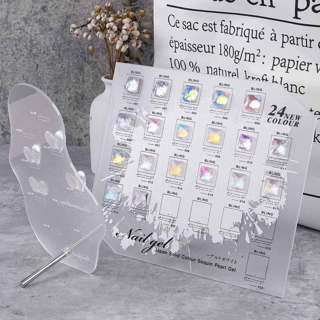 Stand Display Kuku Palsu Bahan Akrilik Bentuk Irregular Untuk Perlengkapan Nail Art