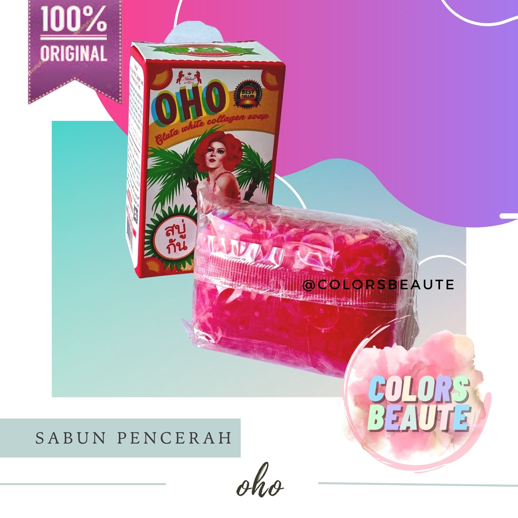 OHO GLUTA WHITE COLLAGEN SOAP CLEAR DARK SPOT / SABUN PENGHILANG DAERAH HITAM DI TUBUH ORIGINAL THAILAND