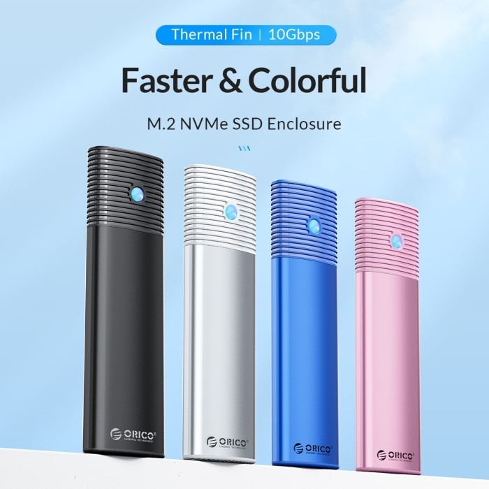 ORICO PWDM2-G2 USB 3.2 Gen2 Type-C M.2 NVMe/SATA SSD Enclosure (10Gbps)
