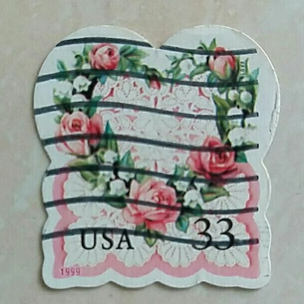 

(AD) Perangko Amerika Serikat Love - 1999 Series - Victorian Love 33c Used