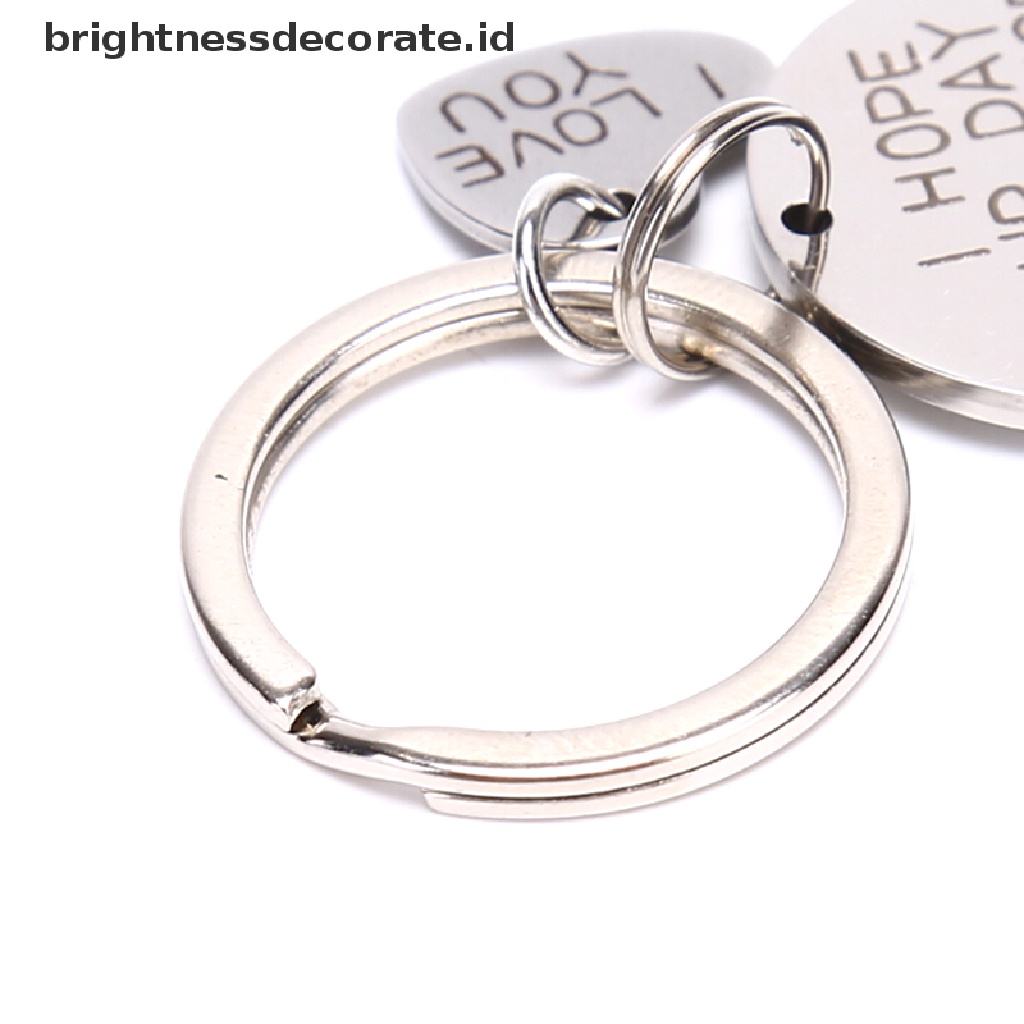 [Birth] Liontin Ukir I Love You Gantungan Kunci Key Ring Perhiasan Valenes Hadiah Hari [ID]