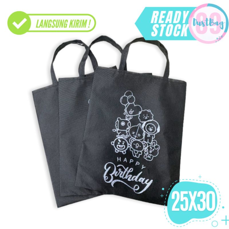 TAS KADO SOUVENIR SNACK ULANG TAHUN ANAK MURAH GAMBAR BTS KEKINIAN READY SIAP KIRIM F25X30