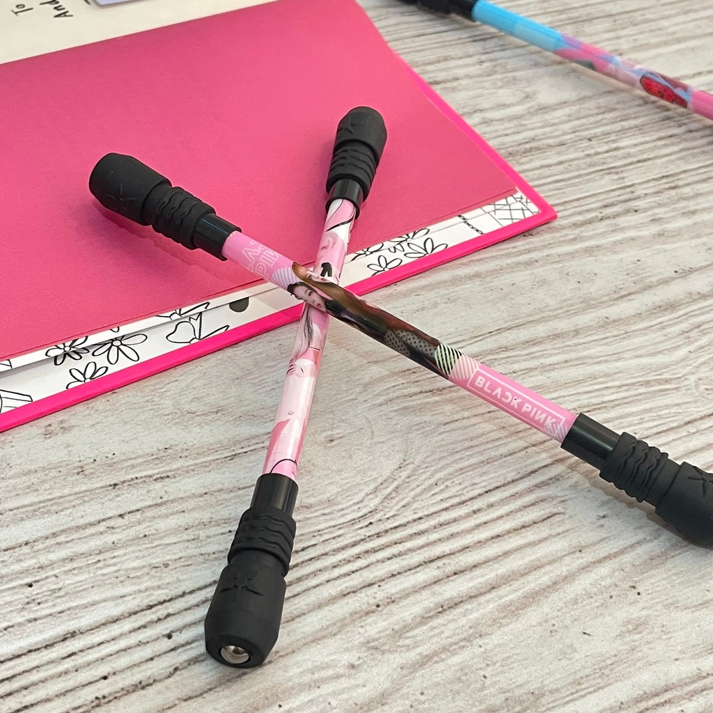 PEN TONGKAT PUTAR BLKPINK CUTE LUCU TINTA HITAM SUPER UNIK HARGA MURAH PULPEN TONGKAT MAGNET BLCKPINK FANCY FAVORIT ANAK STATIONARY TERLENGKAP KUALITAS PREMIUM