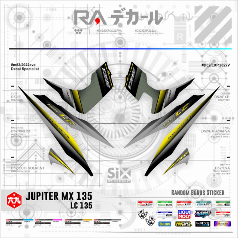 STRIPING YAMAHA JUPITER MX LAMA EDISI LC135/EXCITER /SPARK/GP/