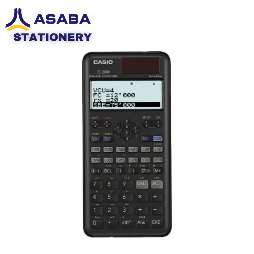 

Asaba Stationery - Kalkulator Financial Casio FC-200V