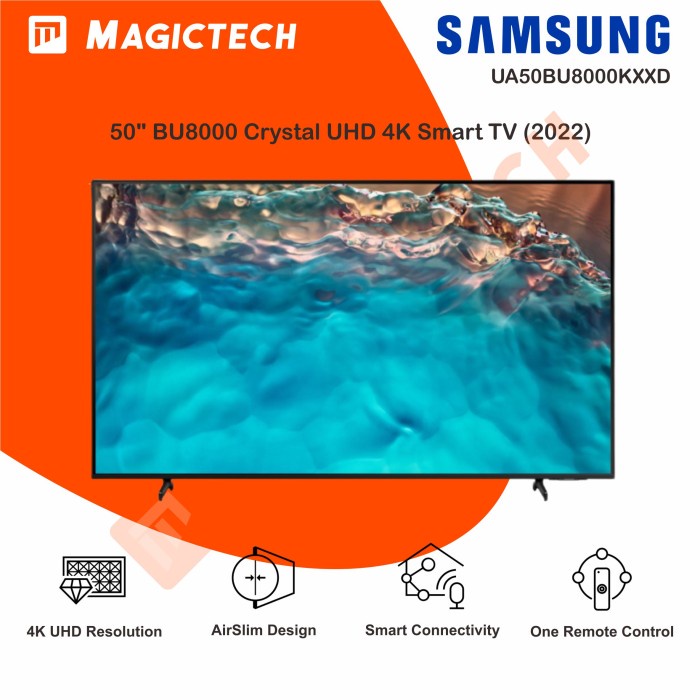 TV SAMSUNG 50 INCH 50" UA50BU8000 / 50BU8000 / BU8000 SMART TV 4K UHD
