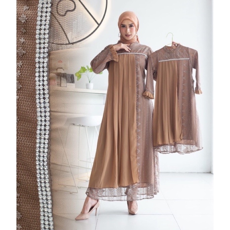 GAMIS COUPLE IBU DAN ANAK/GAMIS COUPLE MEWAH/GAMIS KONDANGAN IBU DAN ANAK/GAMIS BRUKAT