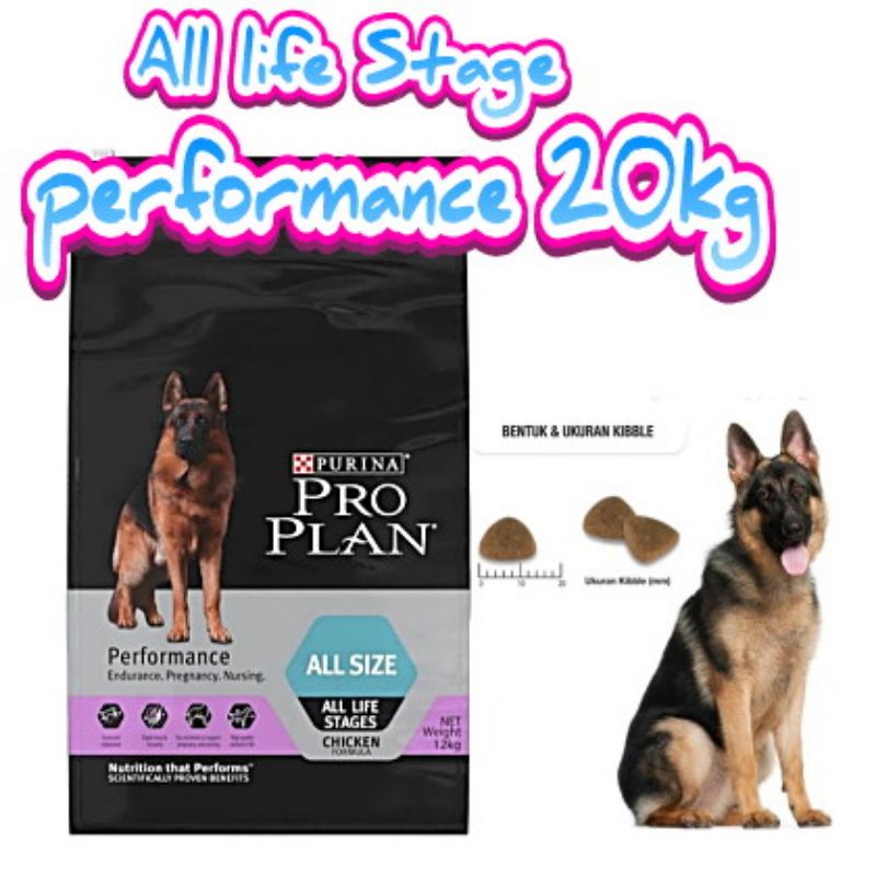 EKSPEDISI Pro Plan 20 kg Dog Performance All Size Optipower Proplan