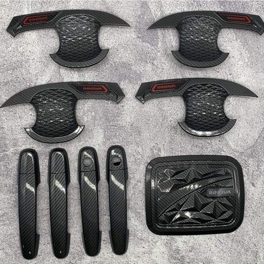 Paket Outer + Handle + Tank Cover Mobil Innova 2004 - 2015 Carbon