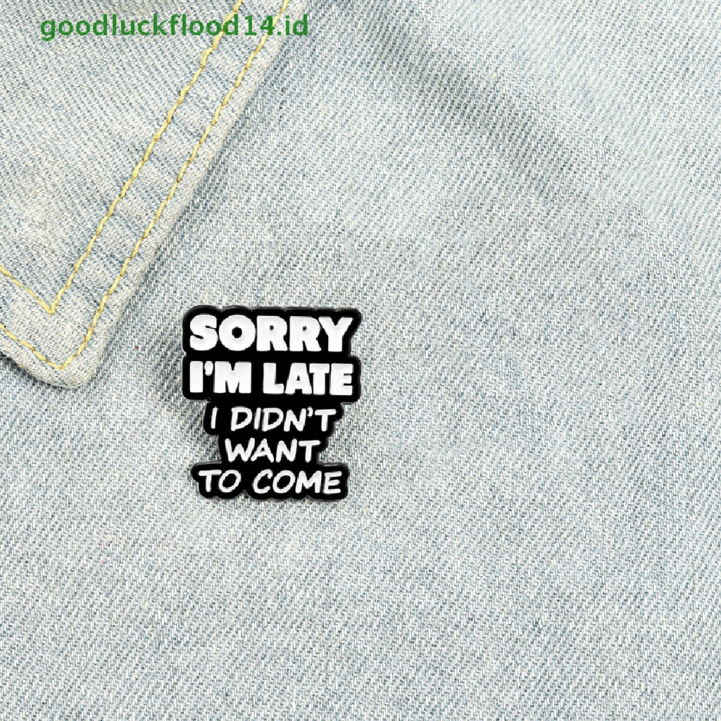 [GOOGFOUR] Lucu Dia Enamel Pin Custom Humor Bros Tas Kerah Pin Lencana Hitam Sederhana [TOP]