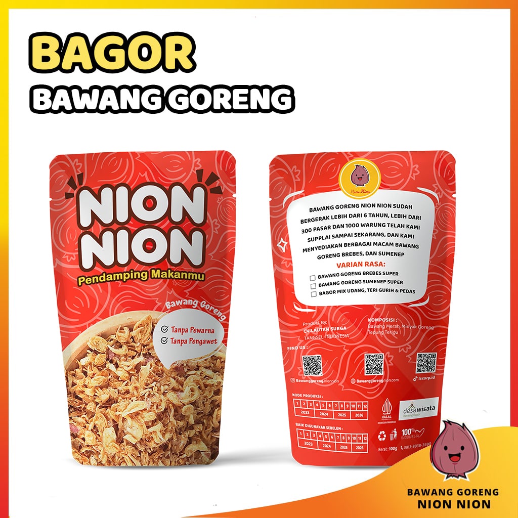 

Bawang Goreng 100 Gram MURAH, Enak Renyah Bawang Goreng Original Asli Bramban g Goreng Bagor Murah