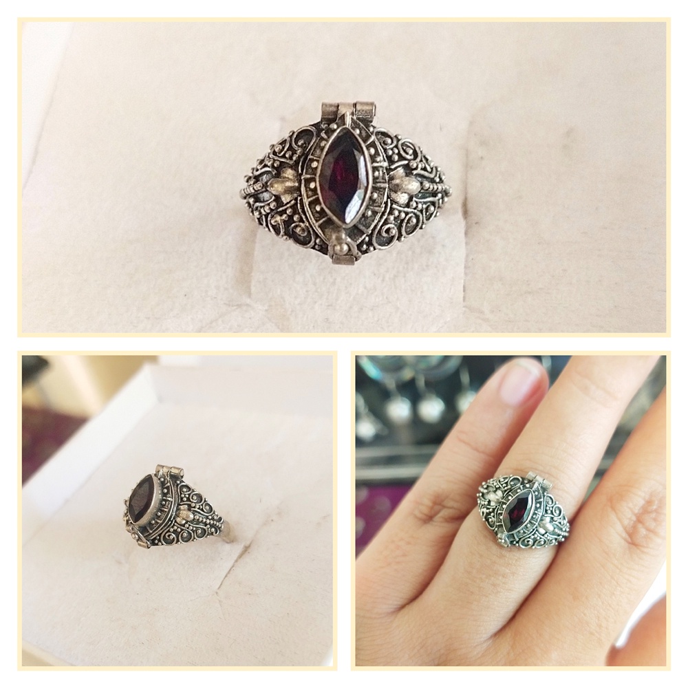 Jual Cincin Ring Perak Silver Bali Jimat Box Buka Jawan Batu Asli