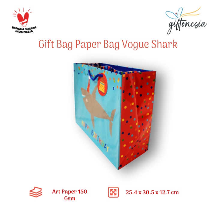 

Tas Kado Paper Bag Motiv Giftonesia Vogue Shark Tas Hampers Tas Kado