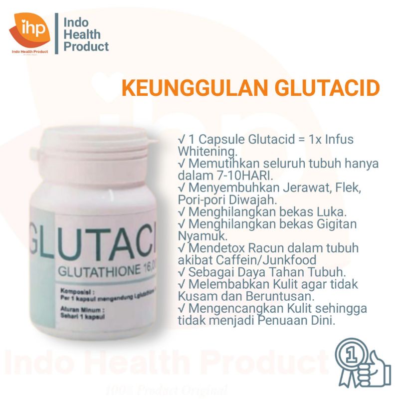 GLUTACID WHITENING 16 000 MG PEMUTIH BADAN CEPAT ALAMI PERMANEN