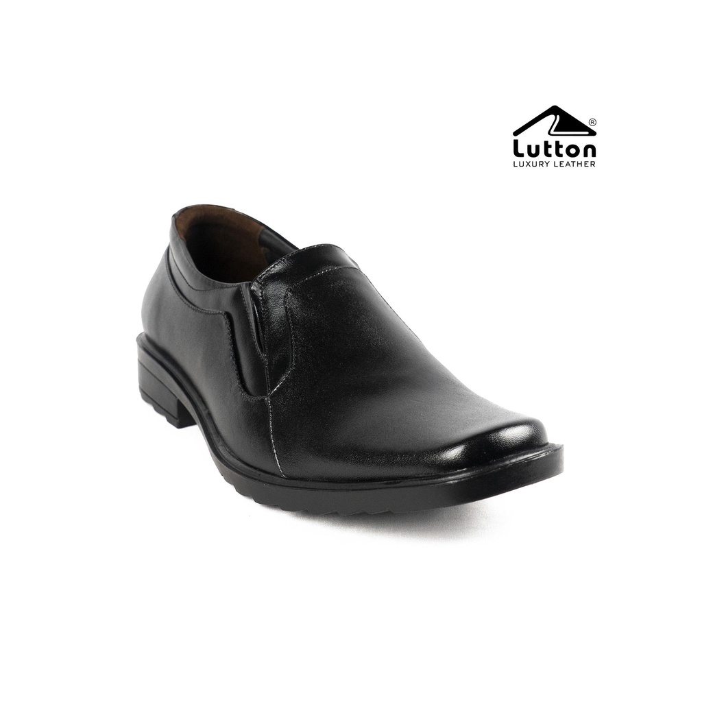 Sepatu Pantofel Pria Kulit Sapi Asli 100% -  Sepatu Pantofel Hitam Pria Formal Kantor- Ready Size Jumbo 44 45 - 2018 FINIS