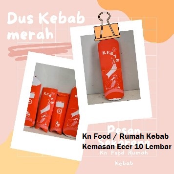 

Kemasan box Kebab Besar Merah Ecer 10 Lembar Include kertas tarikan