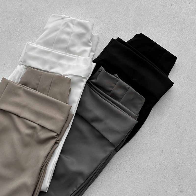 JEJU PANTS - Celana Panjang Wanita Bahan Straight Pants Trousers Kulot Lurus Highwaist Wide Pants Posha