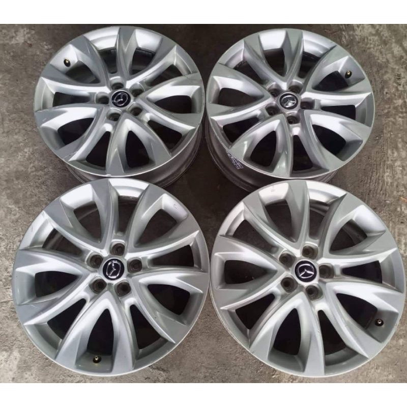 Velg Mobil Bekas OEM Mazda CX-9 Ring 19x7 Pcd 5x114,3 silver Buat Mazda Biante Mazda CX-5 Xpander Ou