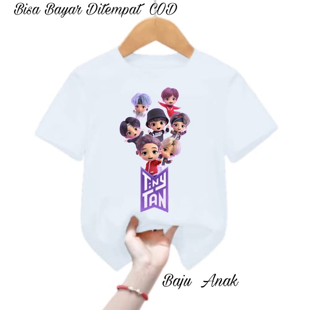 Hzl_outfit Baju Kaos Anak-Anak Tiny Tan Group Korea