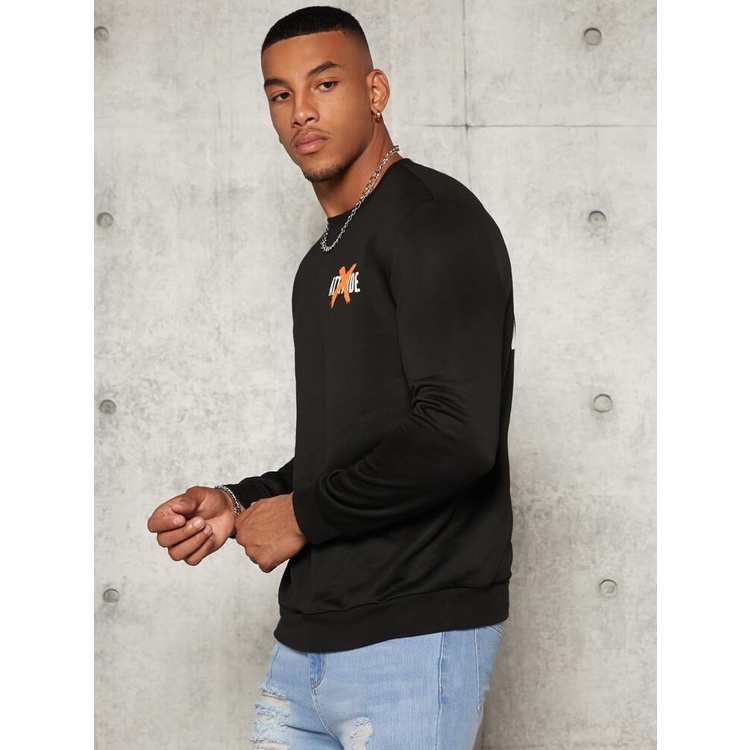 Sweatshirt Basic X ATTITUDE II Sweater Crewneck Print DTF II Size M - XL Anak &amp; Dewasa ( Pria &amp; Wanita )
