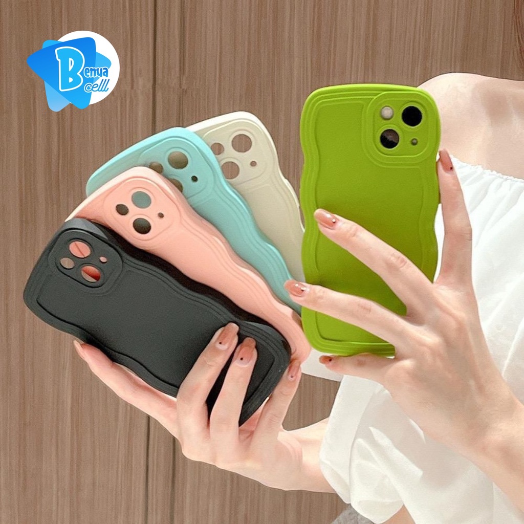 CASE SOFTCASE SILIKON GELOMBANG WAVY PROCAMERA MACARON VIVO Y81 Y81C y91c V15 Y02 BC3804