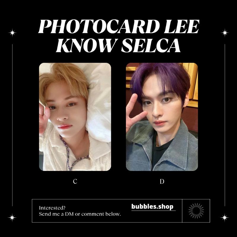 PHOTOCARD UNOFFICIAL LEE KNOW STRAYKIDS SELCA