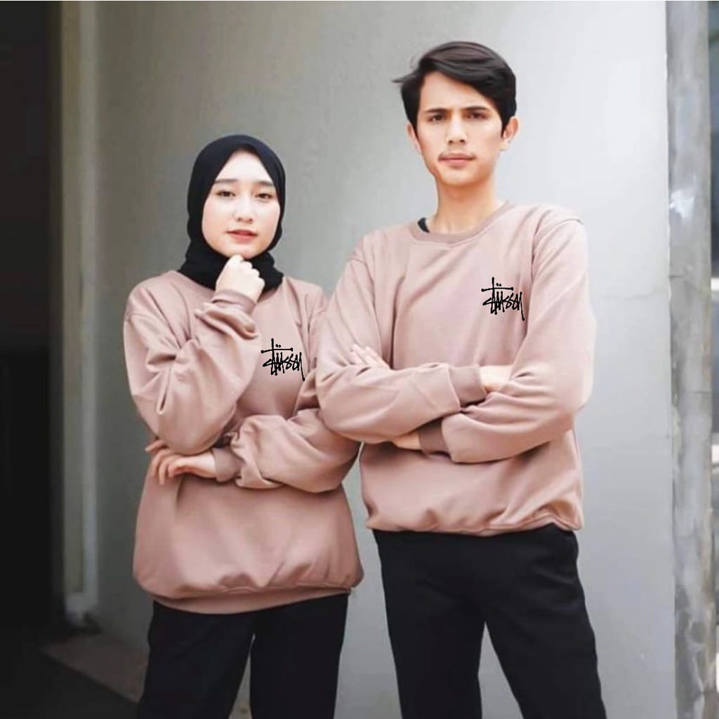 Baju terbaru lengan panjang COUPLE TUSSY  Kaos distro trendy model sweater keren dan kekinian / couple terlaris