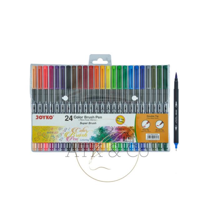 

Color Brush Pen 24 Colors - Pena Kuas Warna Joyko CLP-13A Murah MURAH