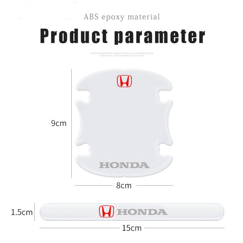 Honda Civic FD FC G10 G11 Door Handle Protection Pelindung Pintu Dalam Mobil Mangkok Transparan anti Gores Sticker Pelindung Pintu Aksesoris anti Tabrak