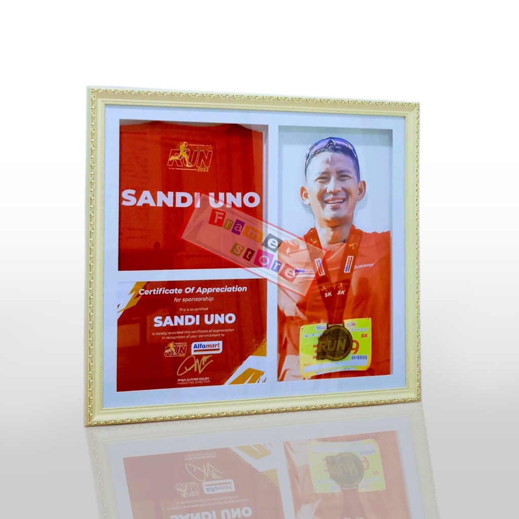 Pigura Custom untuk Kaos, Medali dan Sertifikat