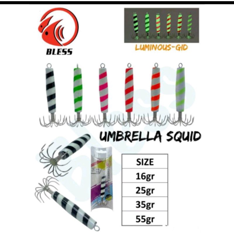 UMPAN BLESS UMBRELLA SQUID  25 gram