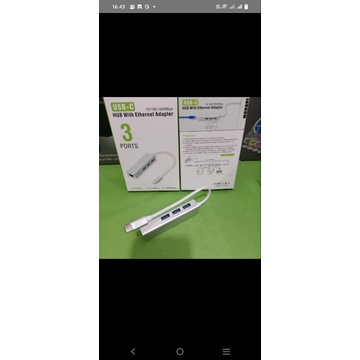 USB 3.0 To LAN with USB Hub 3Port 3.0 Multi-Function