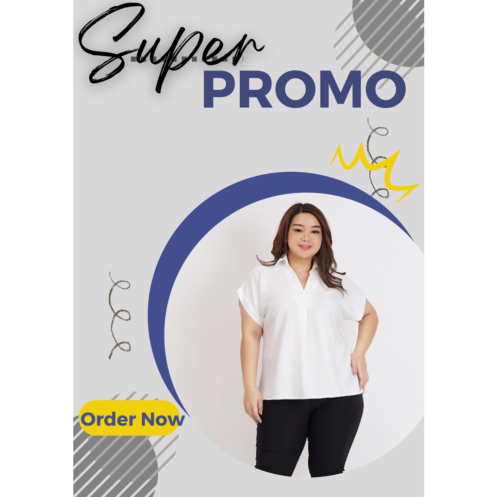 Blouse Wanita Polos Lengan Pendek Premium Syakilla twill kemeja polos lengan pendek blouse polos len