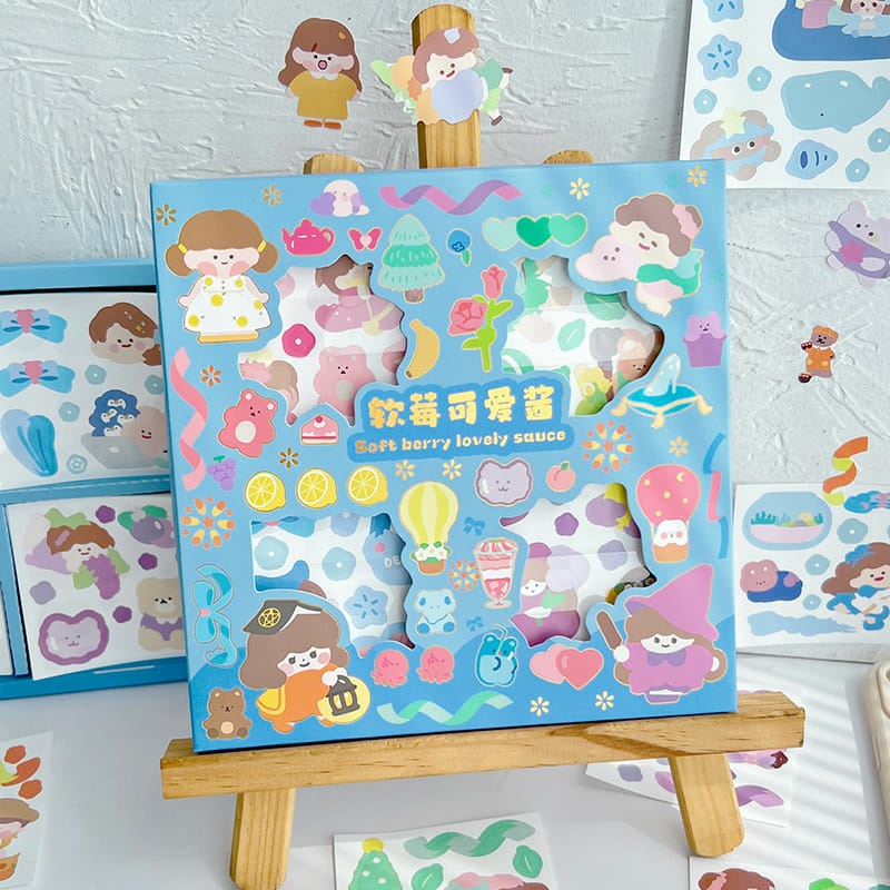 Stiker 100 Lembar Tempelan DIY Kartun Waterproof