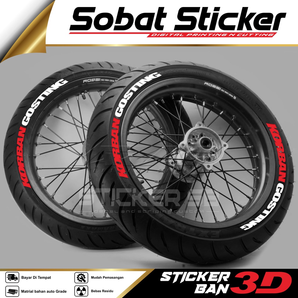 Stiker Ban - Stiker Tire Bomb / Stiker Font Ban sticker ban 3D Sticker Free Custom Vol 4