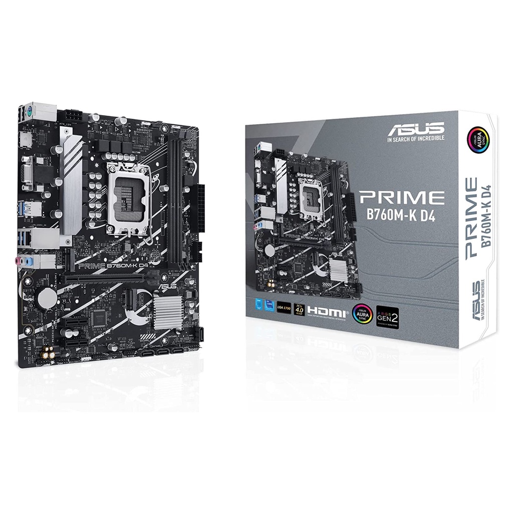 ASUS Prime B760M-K D4 Intel LGA1700 B760 DDR4 Raptor Lake Motherboard