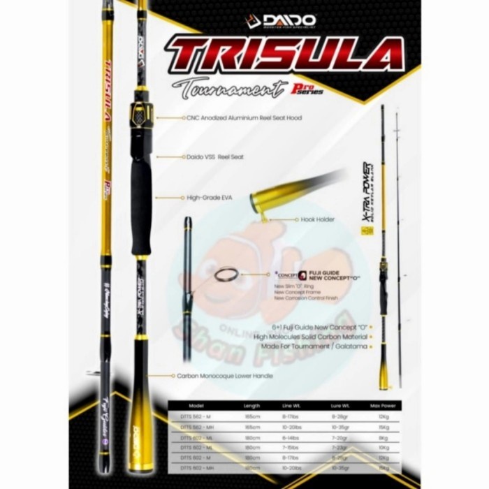 JORAN DAIDO TRISULA TOURNAMENT 165/180 ... CARBON SOLID - TRISULA, - TRISULA, 180 (10-20lb)