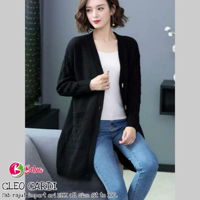 Jacket Cardi Jaket Rajut Wanita Outer Korea Style Terbaru Cardi Jumbo Cardigan Knit Tebal Kualitas I