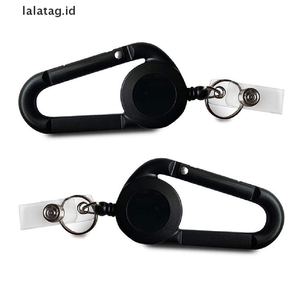 [lalatag] Gantungan Kunci ID Card Lanyard Clip Key Ring Retractable Belt Rope Holder Keyring [ID]