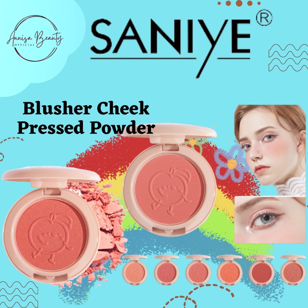 [100% ORIGINAL】【READY】 BPOM SANIYE Blush On Original Blusher Cheek Pressed Powder Blushed Matte  - TRAVEL FRIENDLY