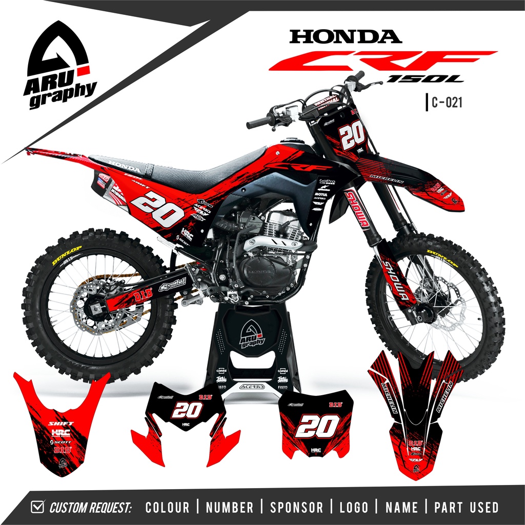 Decal CRF 150 L full body Stiker Premium Maxdecal  Bisa Custom gambar sendiri crf 150L A21