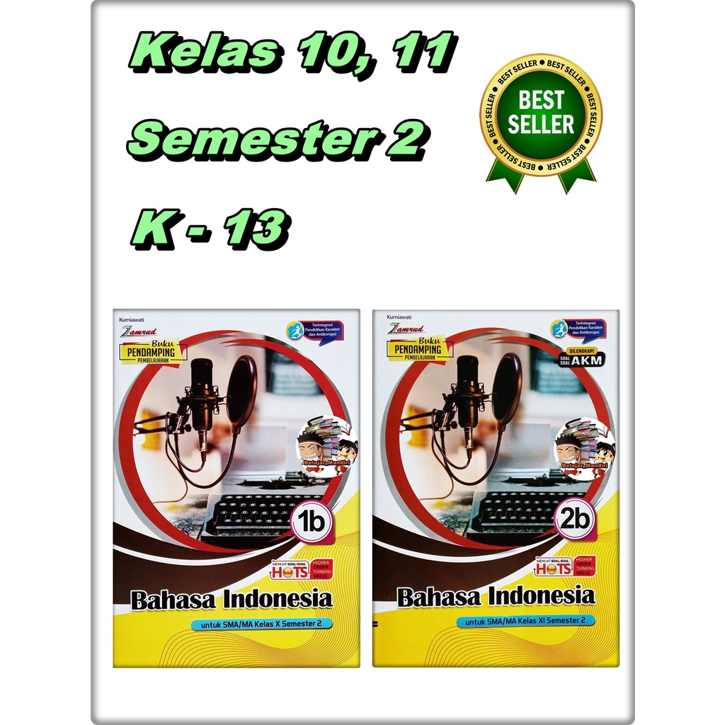 LKS Bahasa Indonesia SMA/MA Kelas 10, 11 Semester 2 K-13 Zamrud
